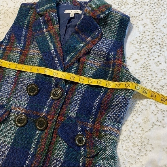 Cabi wool blend plaid vest size M - Picture 7 of 9